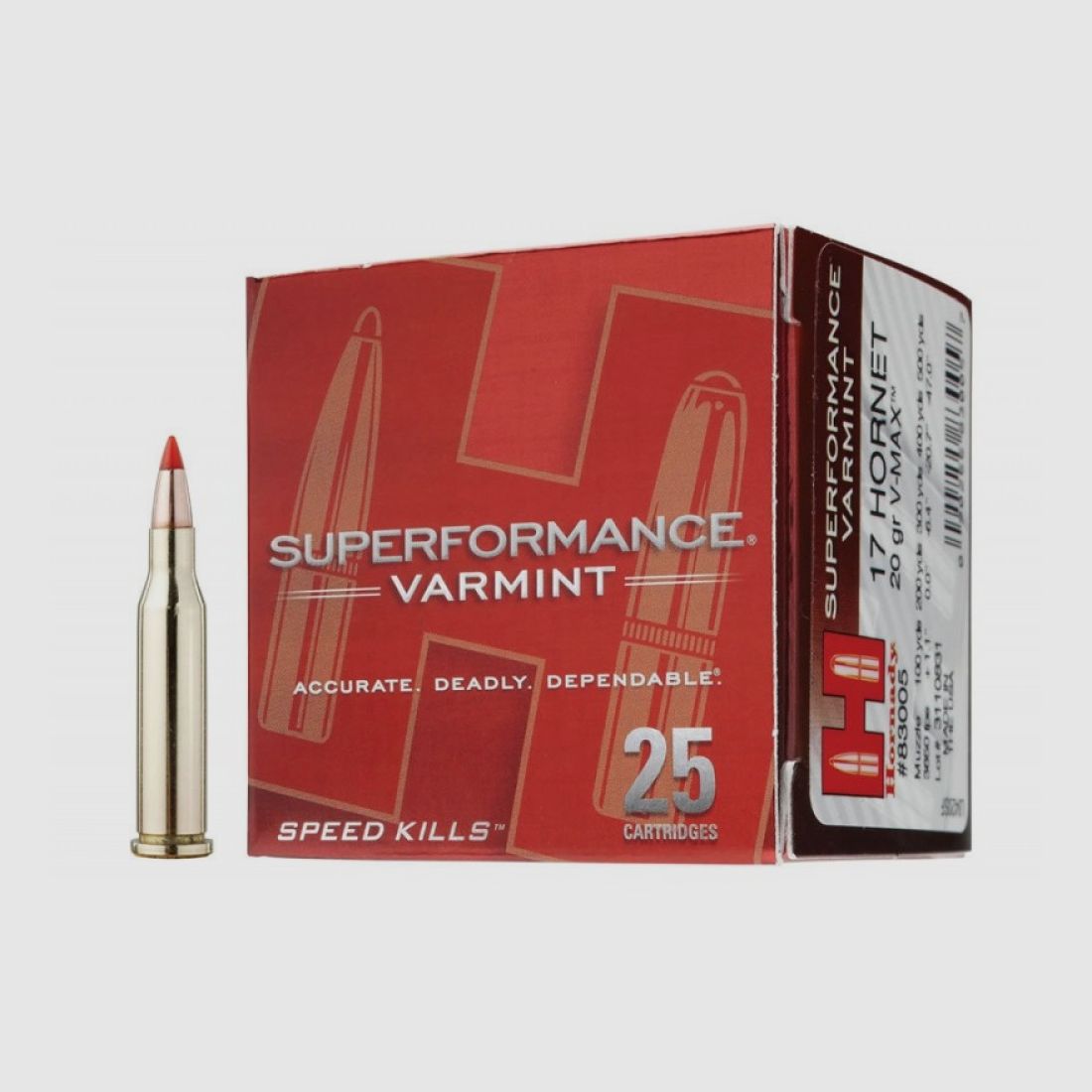 17 Hornet Hornady SUPERFORMANCE® VARMINT™ 20 gr V-MAX® VE25