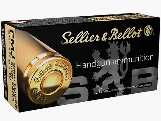 Sellier & Bellot 9 mm Luger full metal jacket 8.0g 124grs °°°°°°°°°°°°°°°°°°°°°°°°°