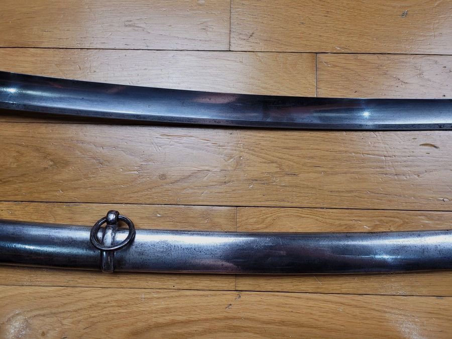 Säbel Offizier der leichten Kavallerie Mod. 1822 unmodifiziert 1882 Klingenthal 1831 – 9. Jäger zu Pferd Futteral der Vorschrift 1822 – TBE, Bild 6 von 27