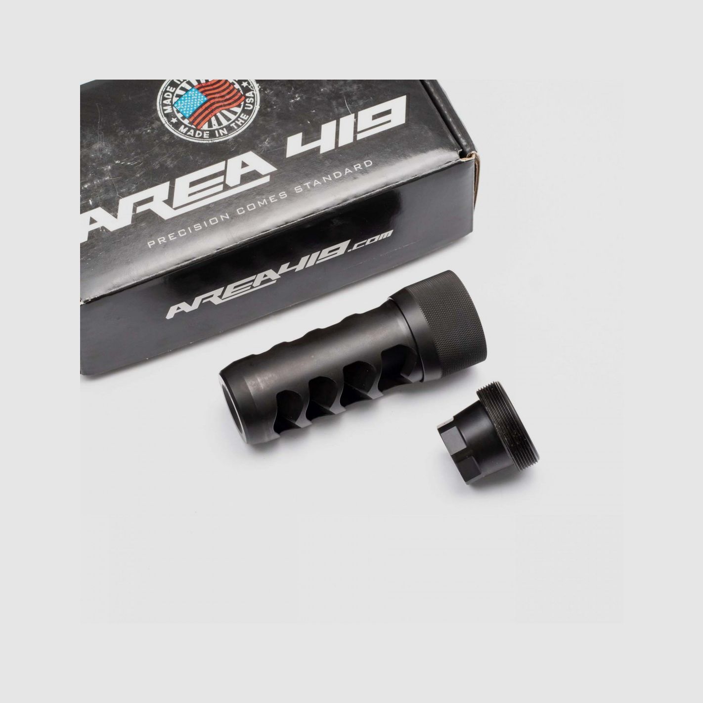 AREA419 Frenos de boca Sidewinder Autoajustable .338 5/8-24 Negro, imagen 3 de 4