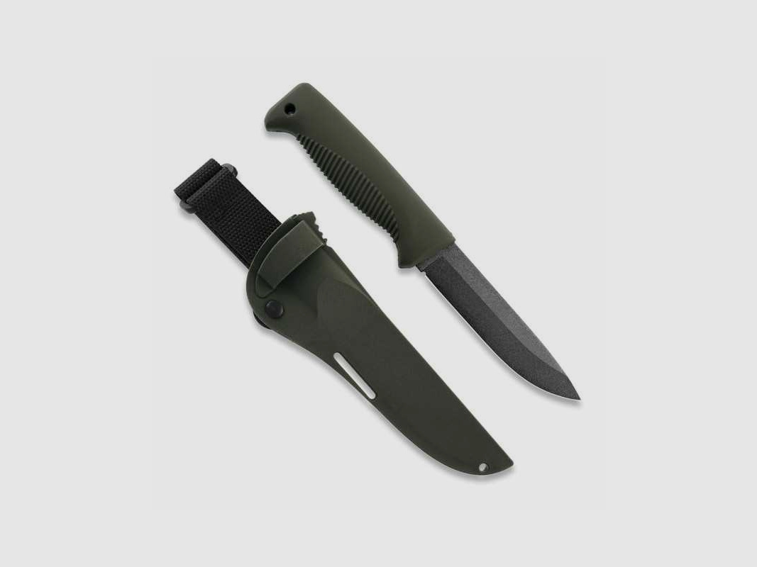 Peltonen Knives M07 Ranger Puukko Sissipuukko FJP135 PTFE Beschichtung Kunststoffscheide grün OD