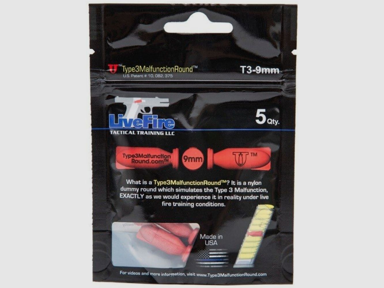 MANIPULATIEPATRONEN 9mm Malfunction type 3 EVOLUTION SNAP CAP, afbeelding 1 van 5