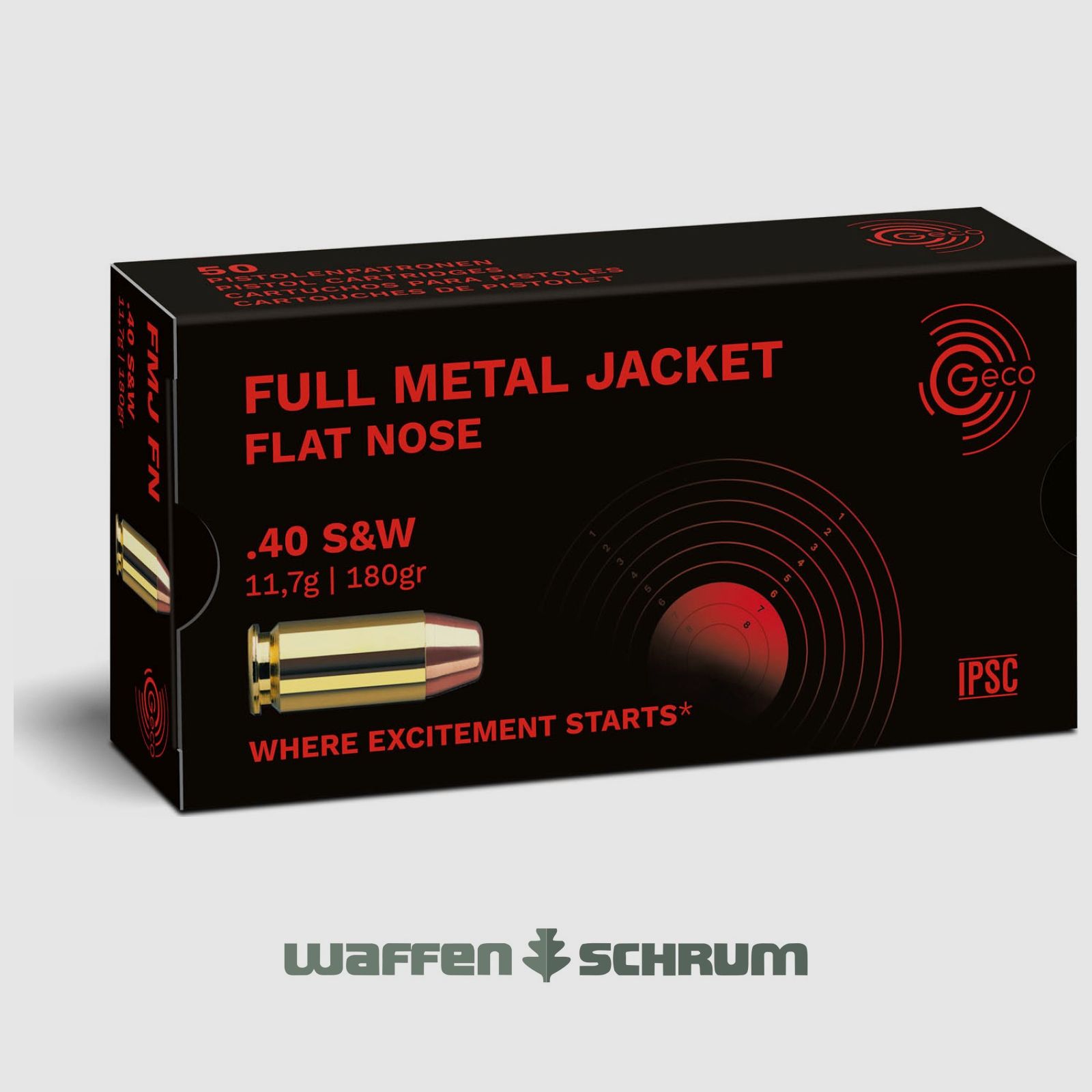 Geco Full Metal Jacket - 11.7g - 180gr .40S&W