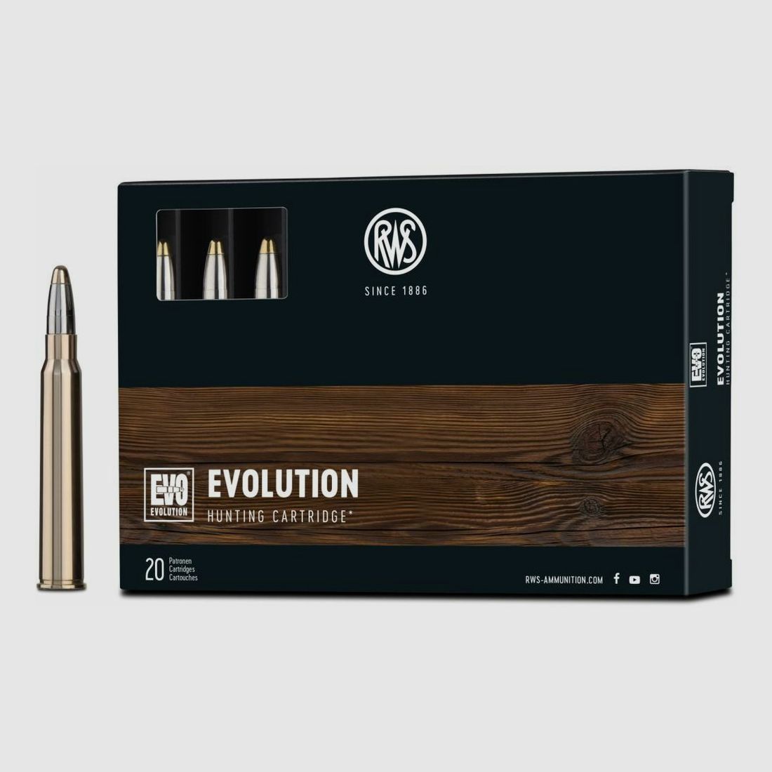 RWS EVO 11,9g/184grs - 20 stuks .30 R Blaser, afbeelding 1 van 2