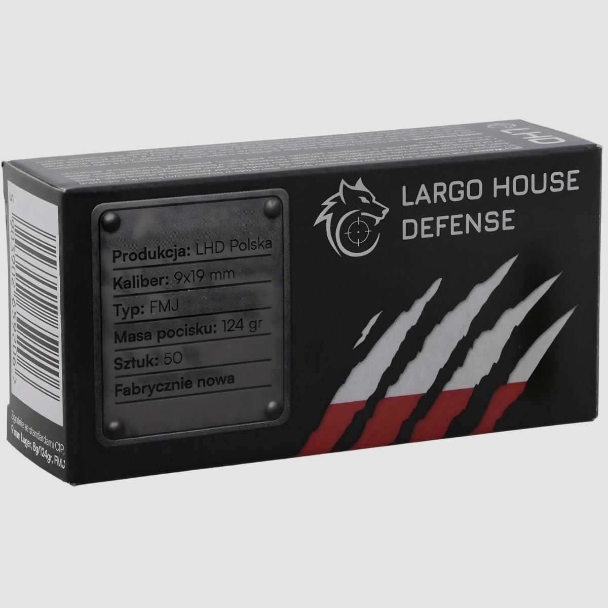 Munizioni LHD 9×19 124GR FMJ 8g