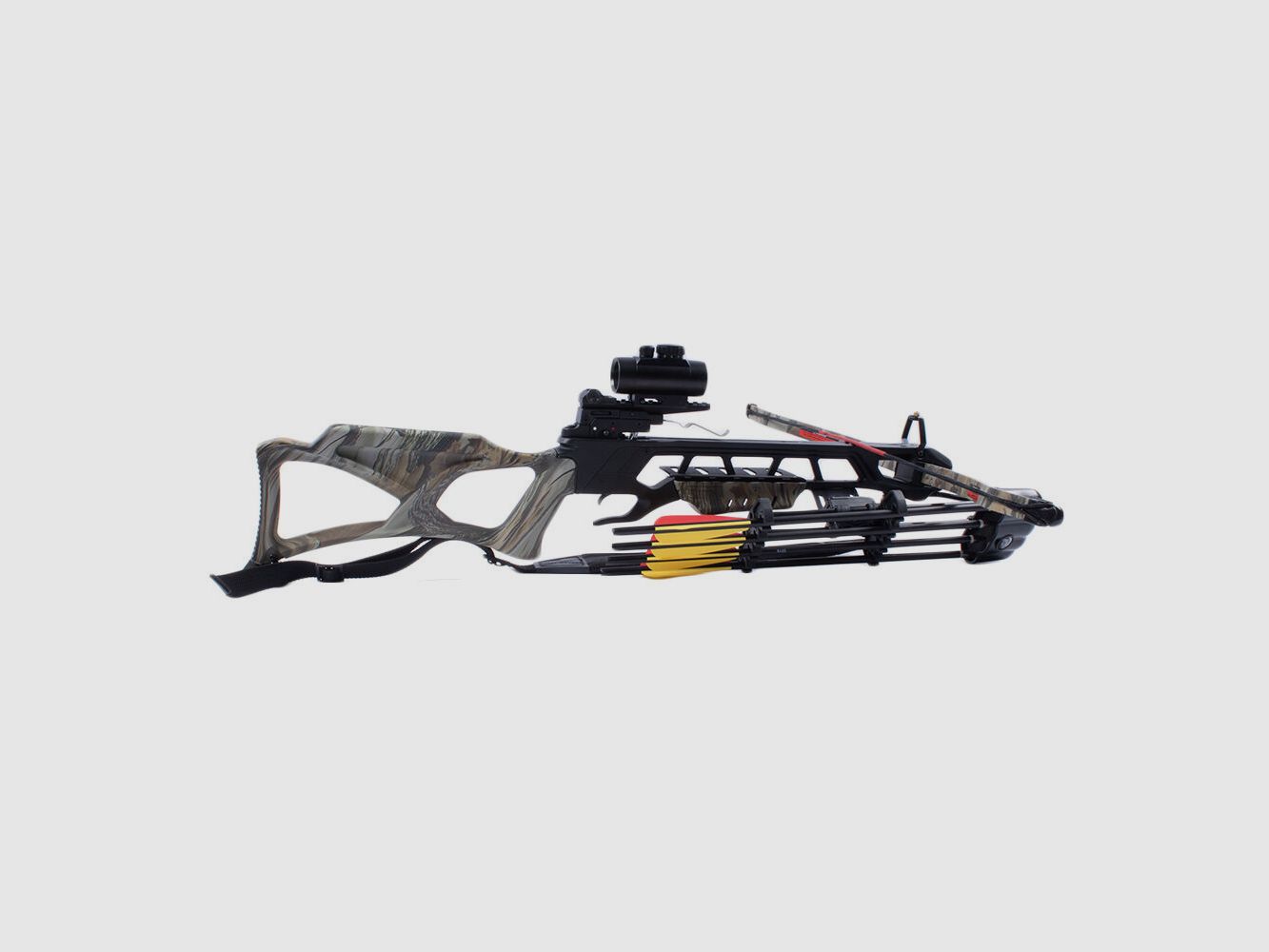 Man Kung Recurve Anaconda 175 lbs Camo SET - Quiver, Pijlen, RedDot