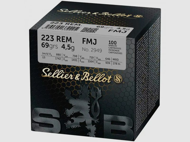SELLIER & BELLOT .223REM - 69GRS. - 100 PATRONEN