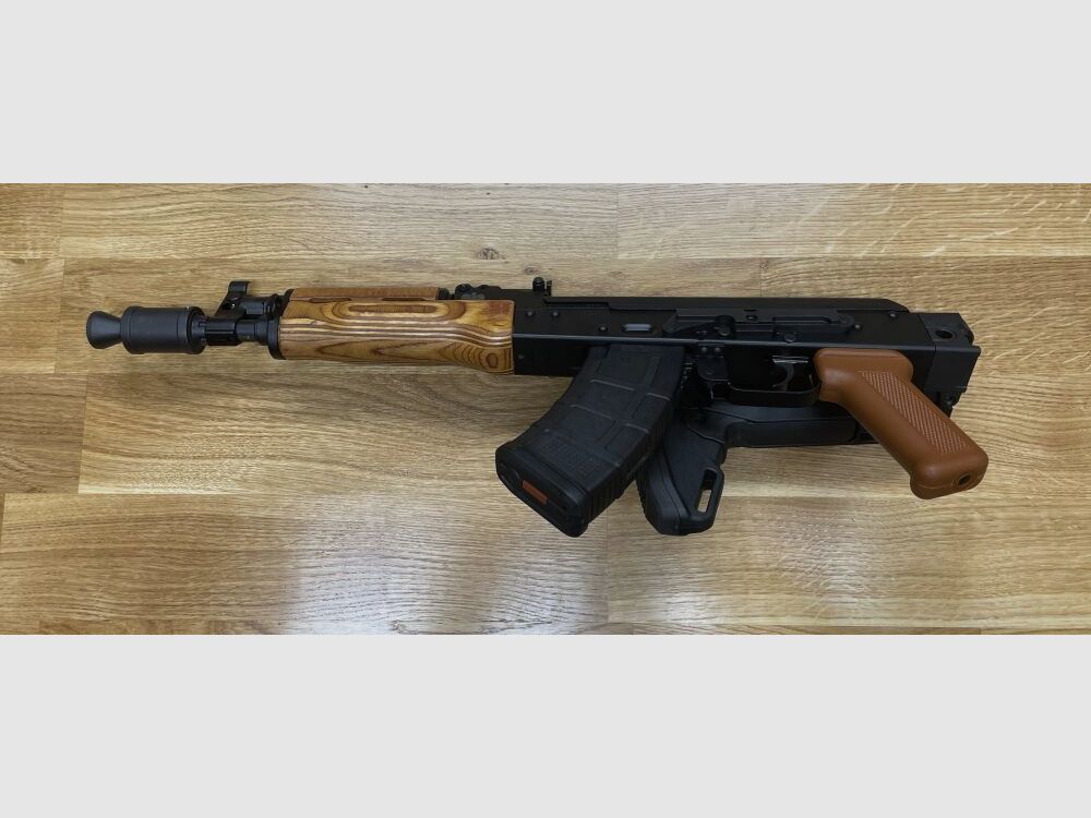 mit Magpul Klappschaft WBP Mini Jack - halbautom. Pistole 7,62x39 mit Magpul Zhukov-S Klappschaft - Made in Poland - System AKM AK47 AK74 Mini Jack
