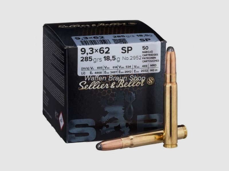 S&B 9,3x62 SP 286 grain 50 Stück