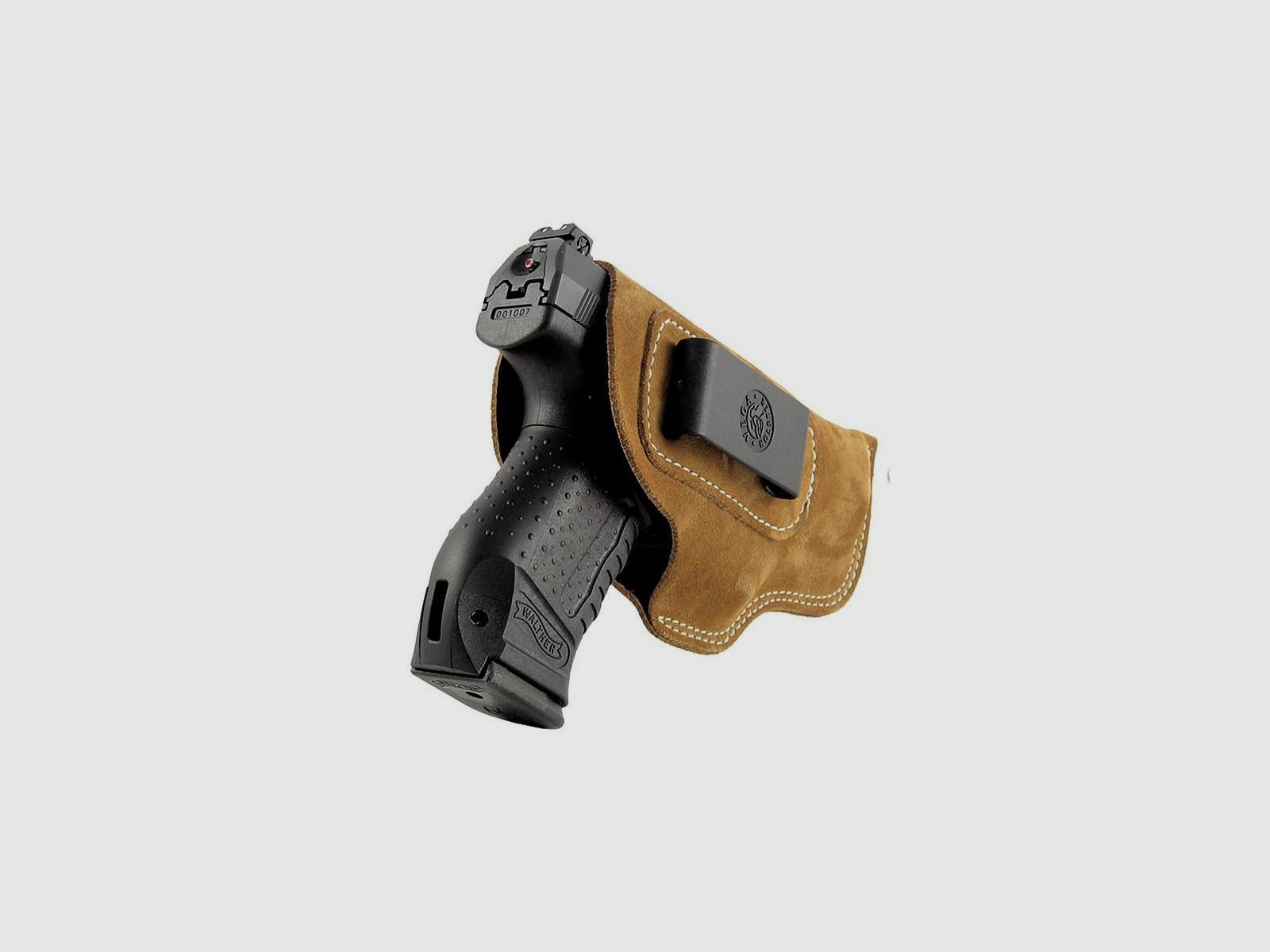 Innenbundholster aus Wildleder Walther P22/P22Q,Glock 43/43X,Sig Sauer P230/232,Colt Commander,S&W 6904/6906,Zoraki 914