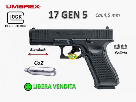 UMAREX GLOCK 17 GEN5 Co2 Blow Back cal.4,5 mm