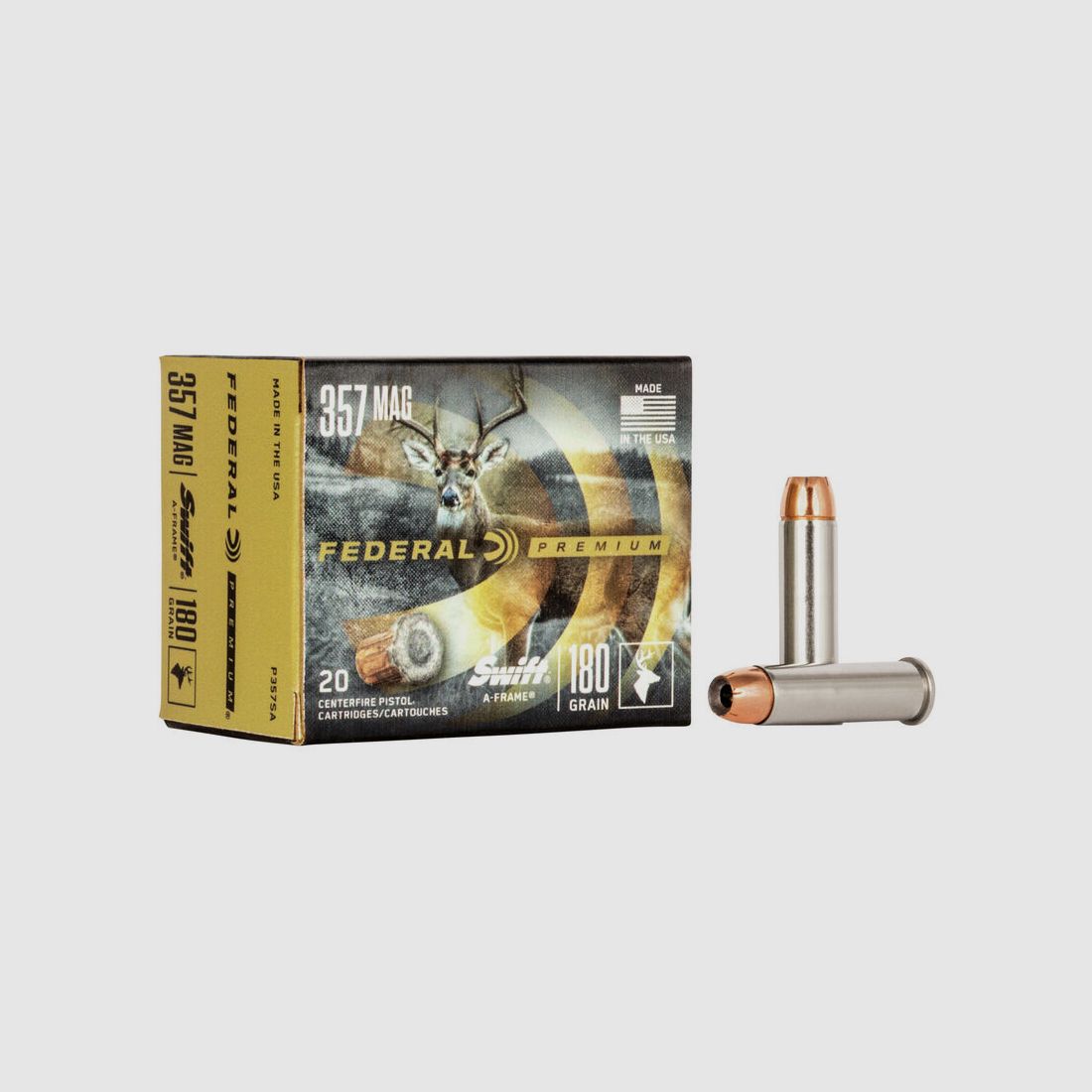 Federal Premium Swift A-Frame .357 Mag. 180GR JHP 20 cartridges