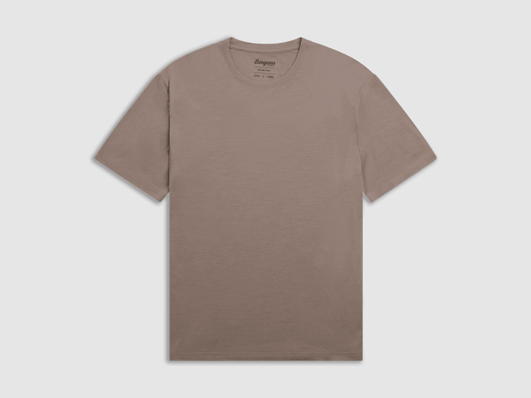 Bergans Merino Light Tee Mannen Rock Taupe XL