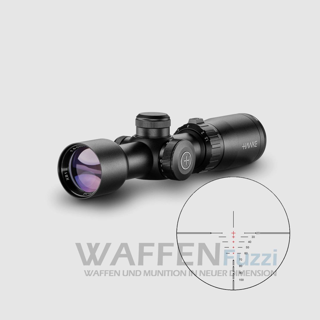 Mira para ballesta Hawke 1,5-5x32 SR IR con retícula iluminada