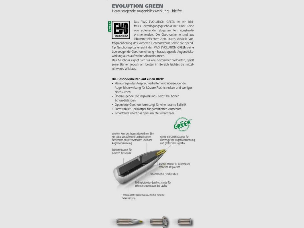 RWS 9.3x74 R Evolution Green 11.9 g, zdjęcie 3 z 3