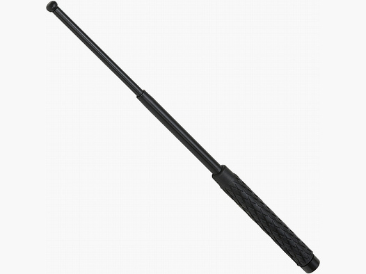 Bastone nero 21'' - manico in gomma dura, con fondina