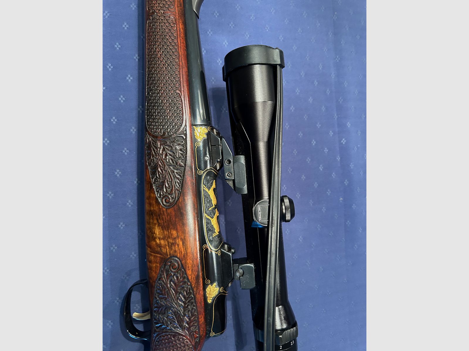 Fucile Stutzen Sauer 90 con inserti in oro