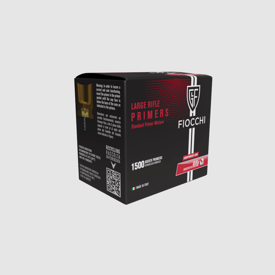 Fiocchi large rifle primers (5.33 mm) 1500 pieces