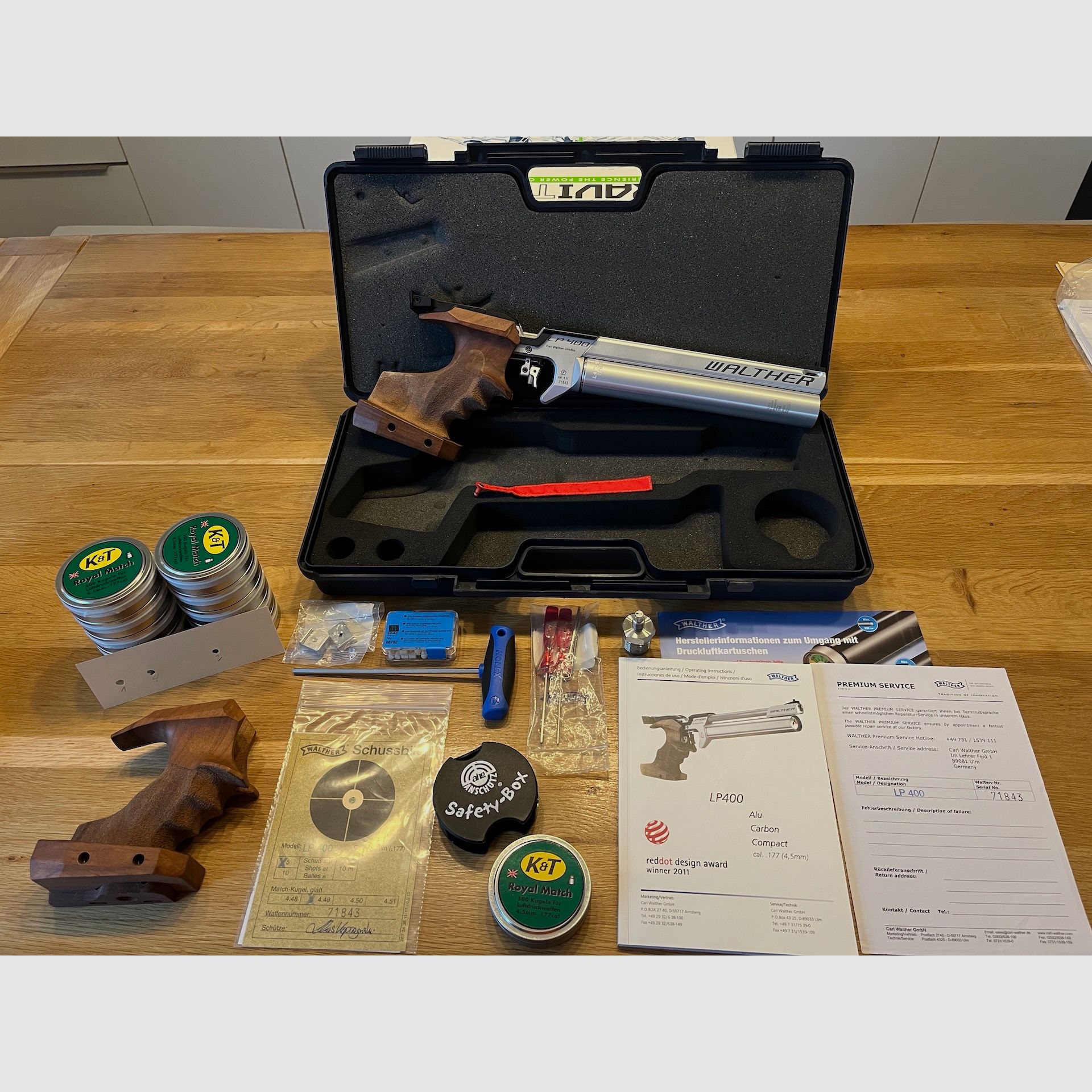 Walther LP 400 LP400 Alu, Rechtsgreep in L en M, 5000 schoten geselecteerde munitie