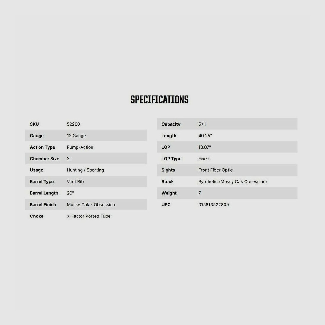Mossberg 500 Turkey 20" Mossy 12/76