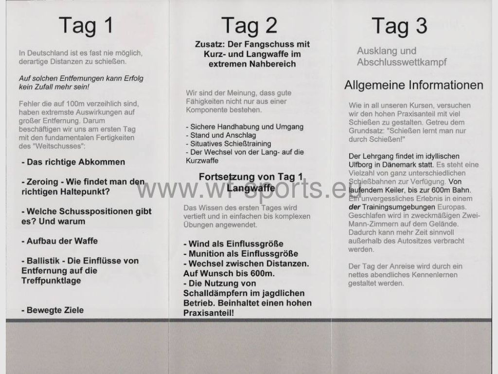 Weitschuss Seminar in Dänemark Weitschuss Seminar in Dänemark