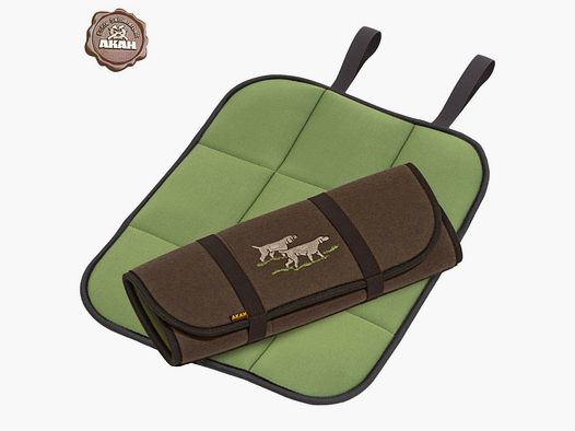 Faltbares Sitzkissen mit Jagdhund-Stickerei