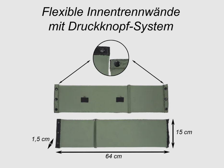 Multifunktions-Rucksack / Armbrust - Transporttasche - ca. 80 Liter - Oliv/Schwarz