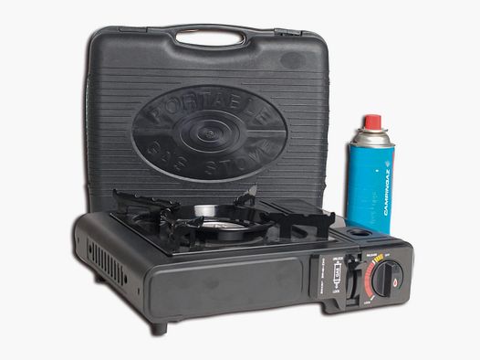 Diverse Camping-Gaskocher mit Piezo-Zündung für Butangas