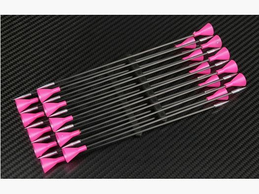 AlexBow Blasrohrpfeile .625 Carbon mit Stahlspitze pink
