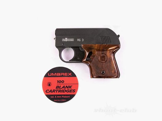 Röhm RG 3 blank-firing pistol 6 mm Flobert including ammunition