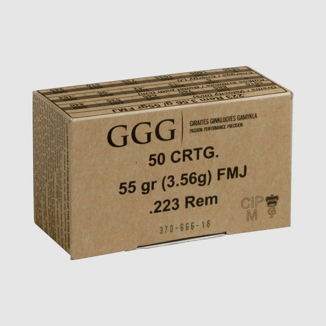 GGG	 .223 Rem. Vlm BT 3,6g/55grs.