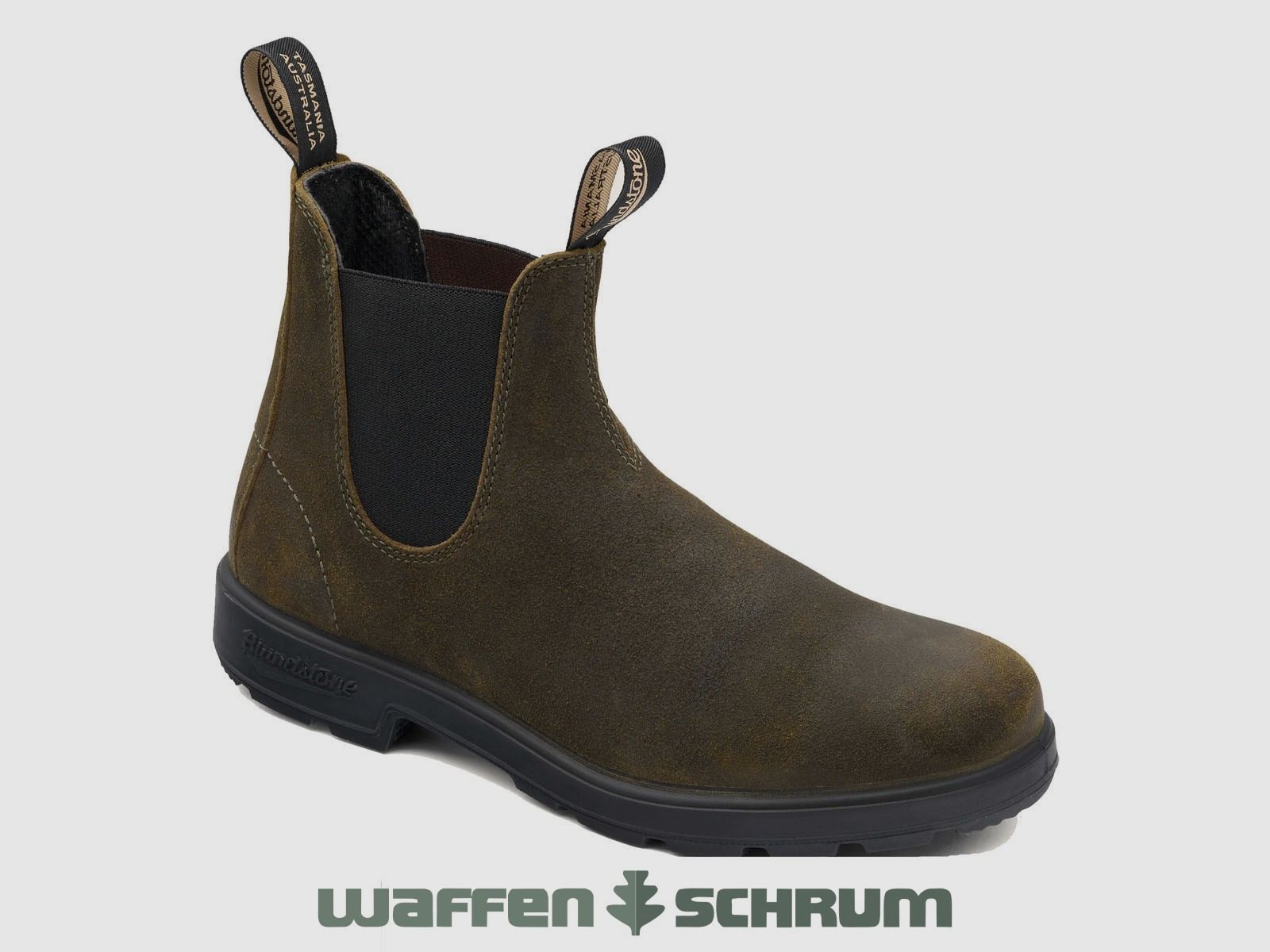 Blundstone ankle boot 1615 Dark Olive, Rub Suede