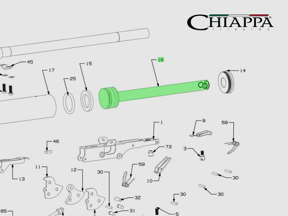 Kolben fĂĽr Chiappa Matchpistole FAS 6004, Ersatzteil