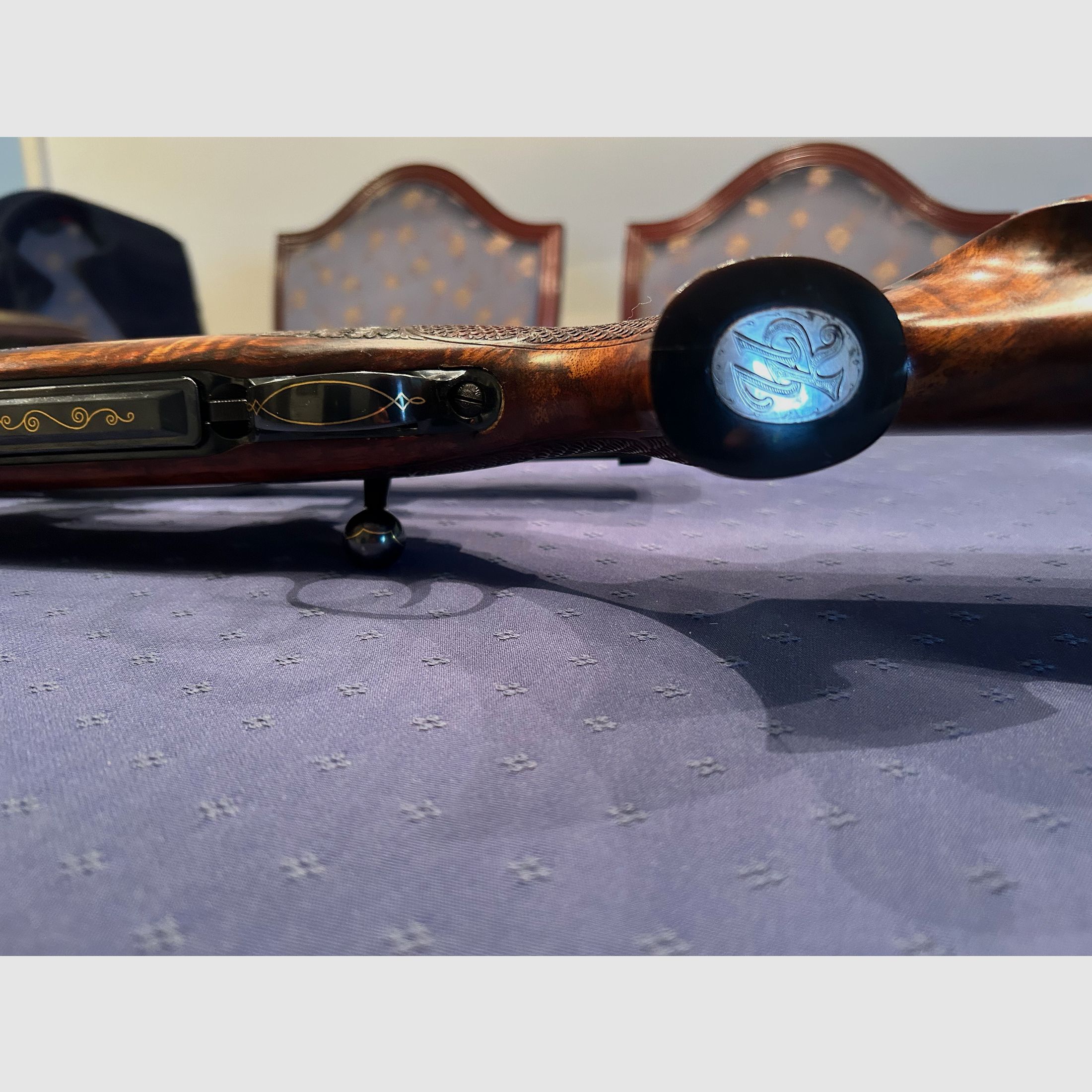 Fucile Stutzen Sauer 90 con inserti in oro
