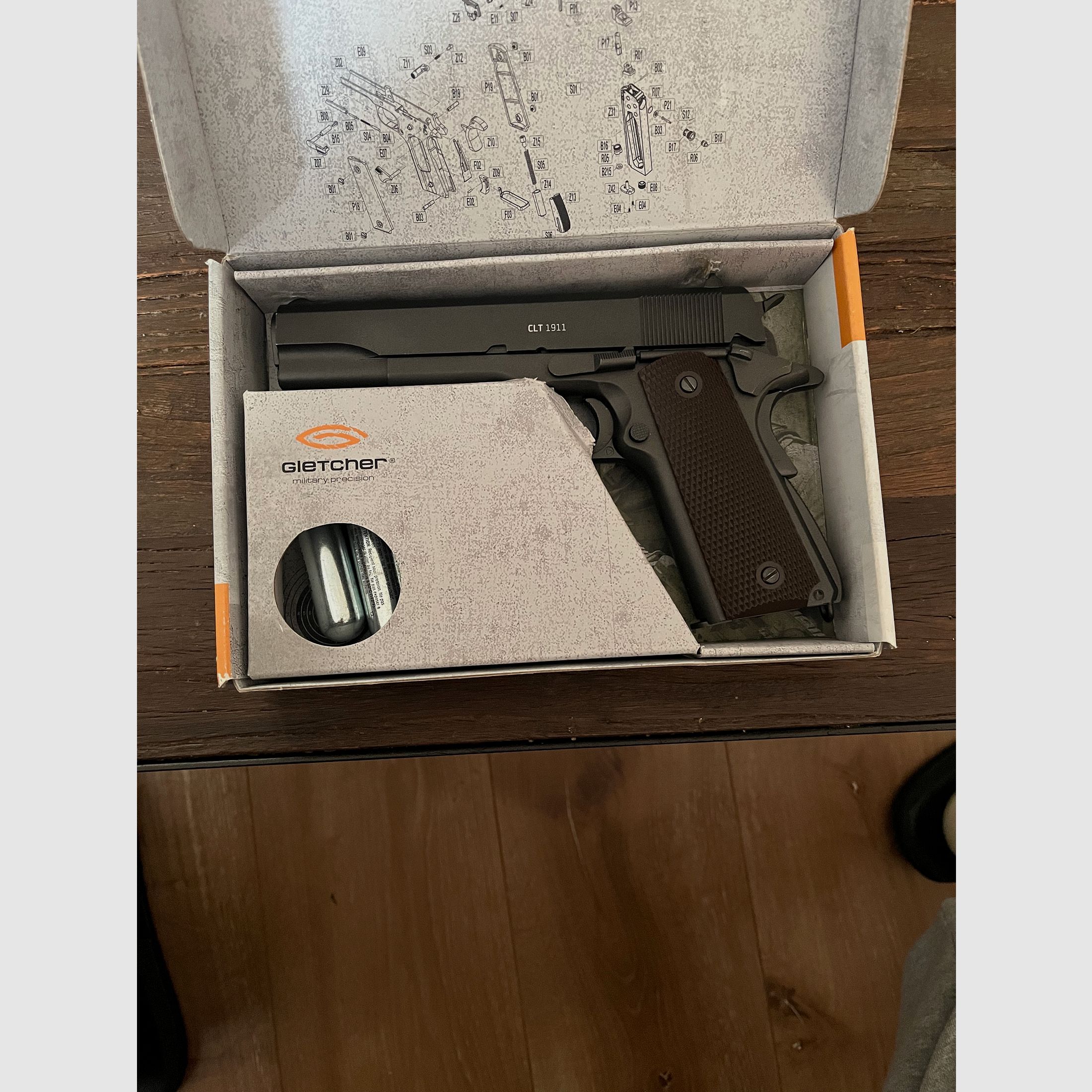 Pistolet à air Gletcher CLT 1911