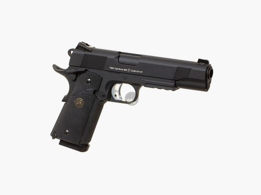 Softair - Pistole - KJ Works M1911 MEU Full Metal GBB - Schwarz - ab 18, ber 0,5 Joule