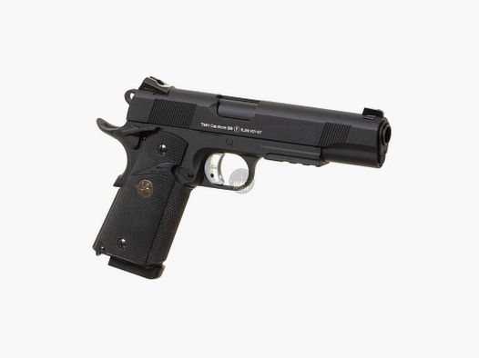 Softair - Pistolet - KJ Works M1911 MEU Full Metal GBB - Czarny - od 18 lat, powyżej 0,5 Joule