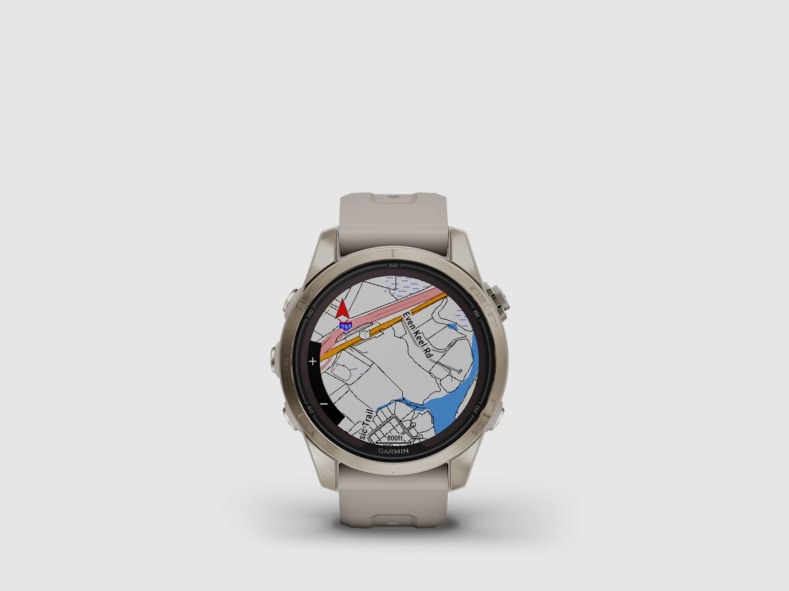 Garmin fēnix® 7S Pro – Sapphire Solar Edition, Beige/Oro chiaro con cinturino in silicone QuickFit® da 20 mm