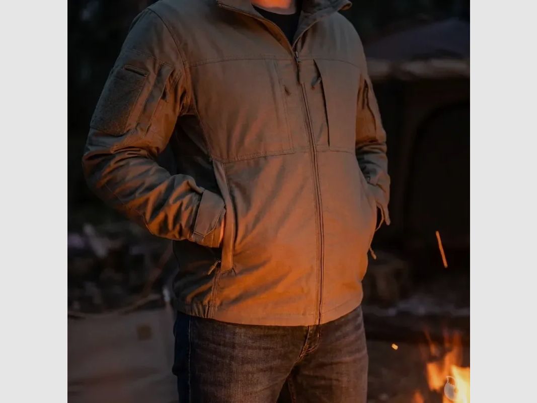 Kurze Jacke Fighter 8 Taschen Reißverschluss Ripstop Khaki M bis 3XL, Bild 9 von 16