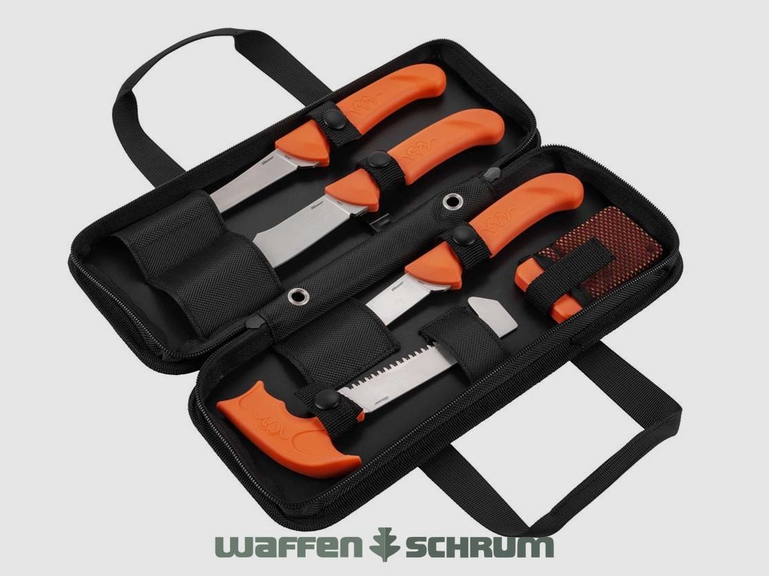 Set de départ Blaser Professional orange, Skinner en plastique - couteau à désosser - couteau à fileter - scie à os