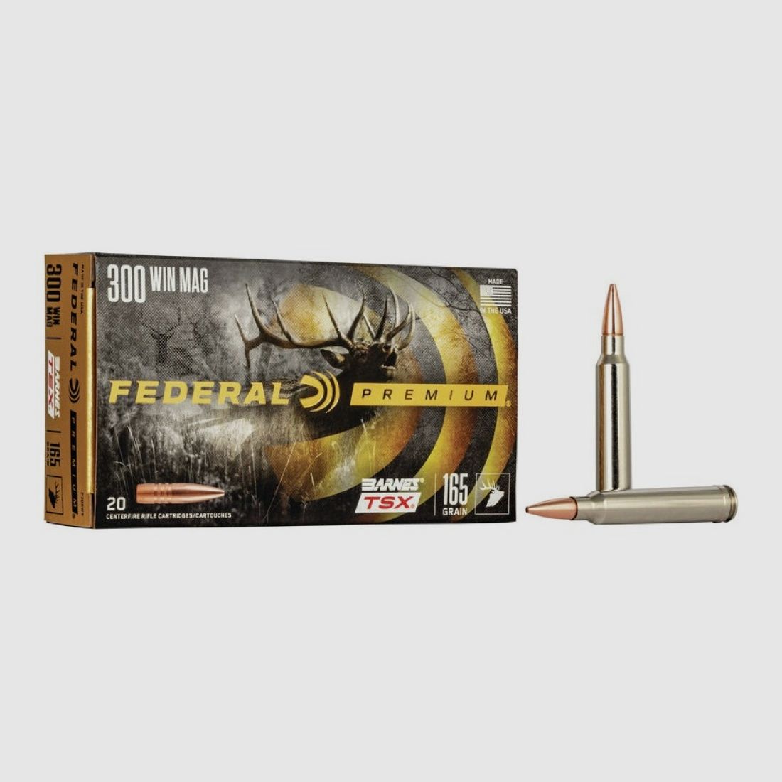 300 Win Mag Federal 165 gr Barnes TSX VE20