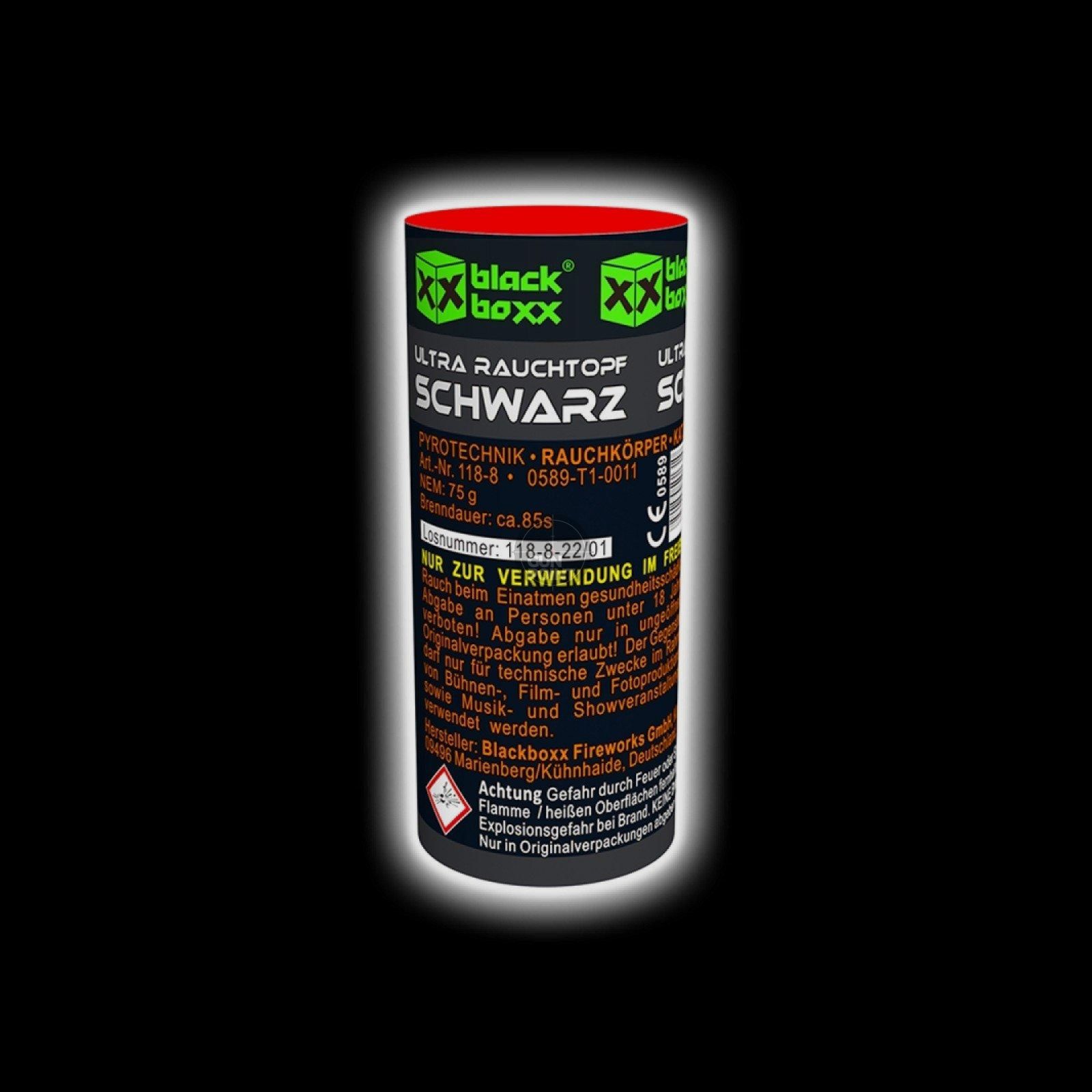 Blackboxx Ultra Smoke Pot 90 Sec. - Black