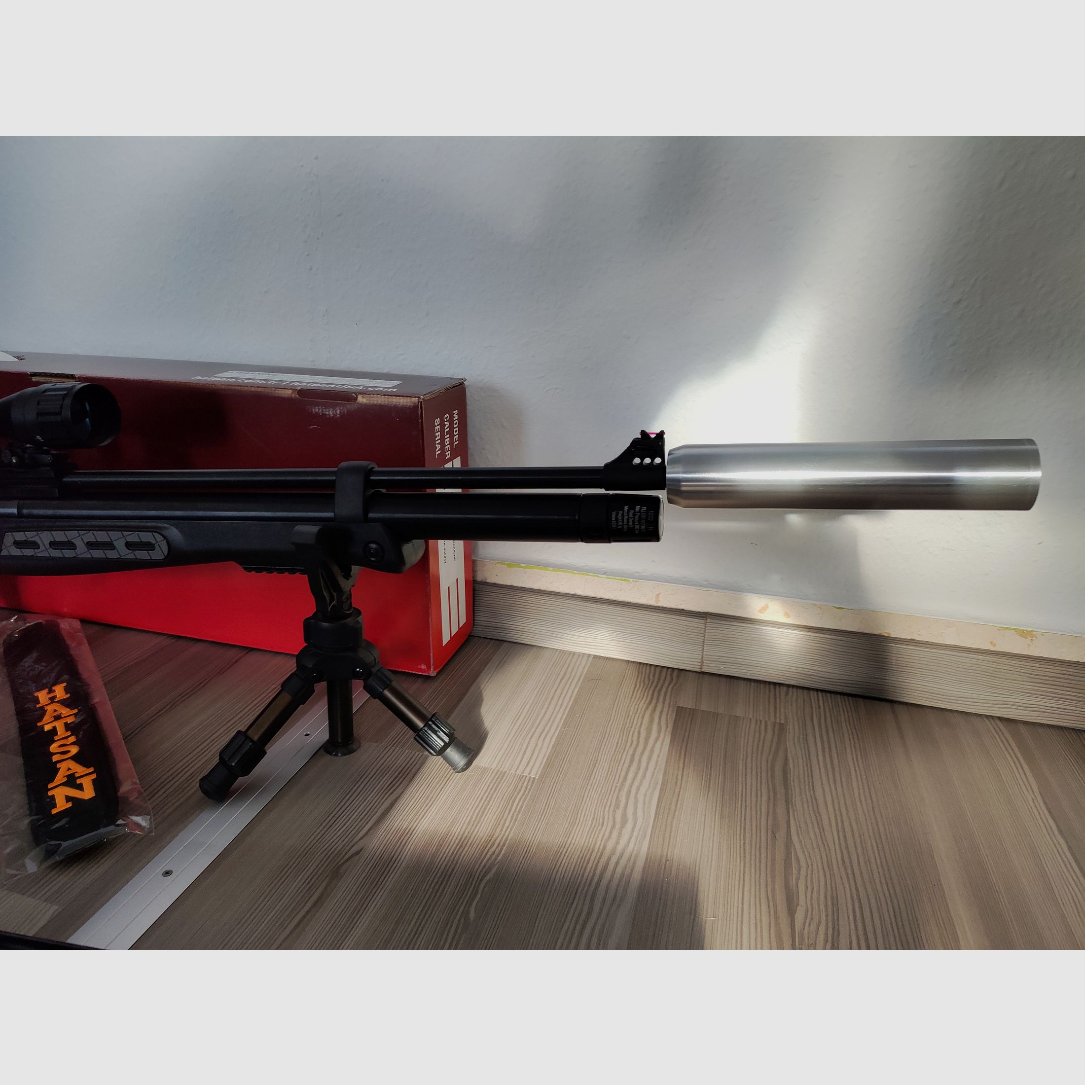 Hatsan BT65 Elite .30 (7.62mm) – Complete set including tuning cartridge (Huma-Air) & custom silencer up to 130 Joules*