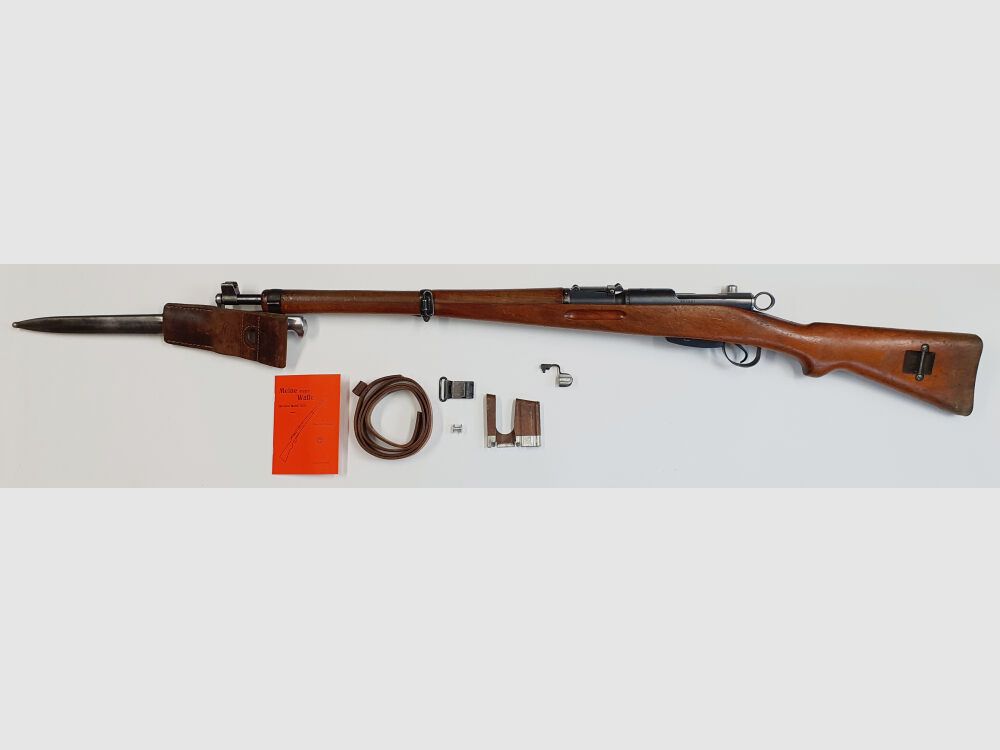 Waffenfabrik Bern Schweizer K31 Kaliber 7,5x55swiss komplett nummerngleich + Hämmerli