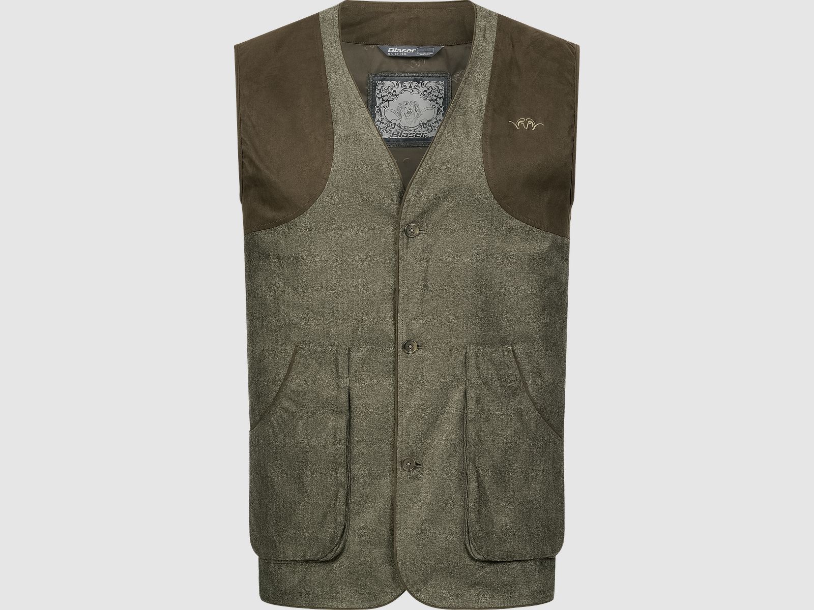 Herren VINTAGE Wing Weste Oliv Mélange/Schwarz Oliv Mélange/Schwarz M