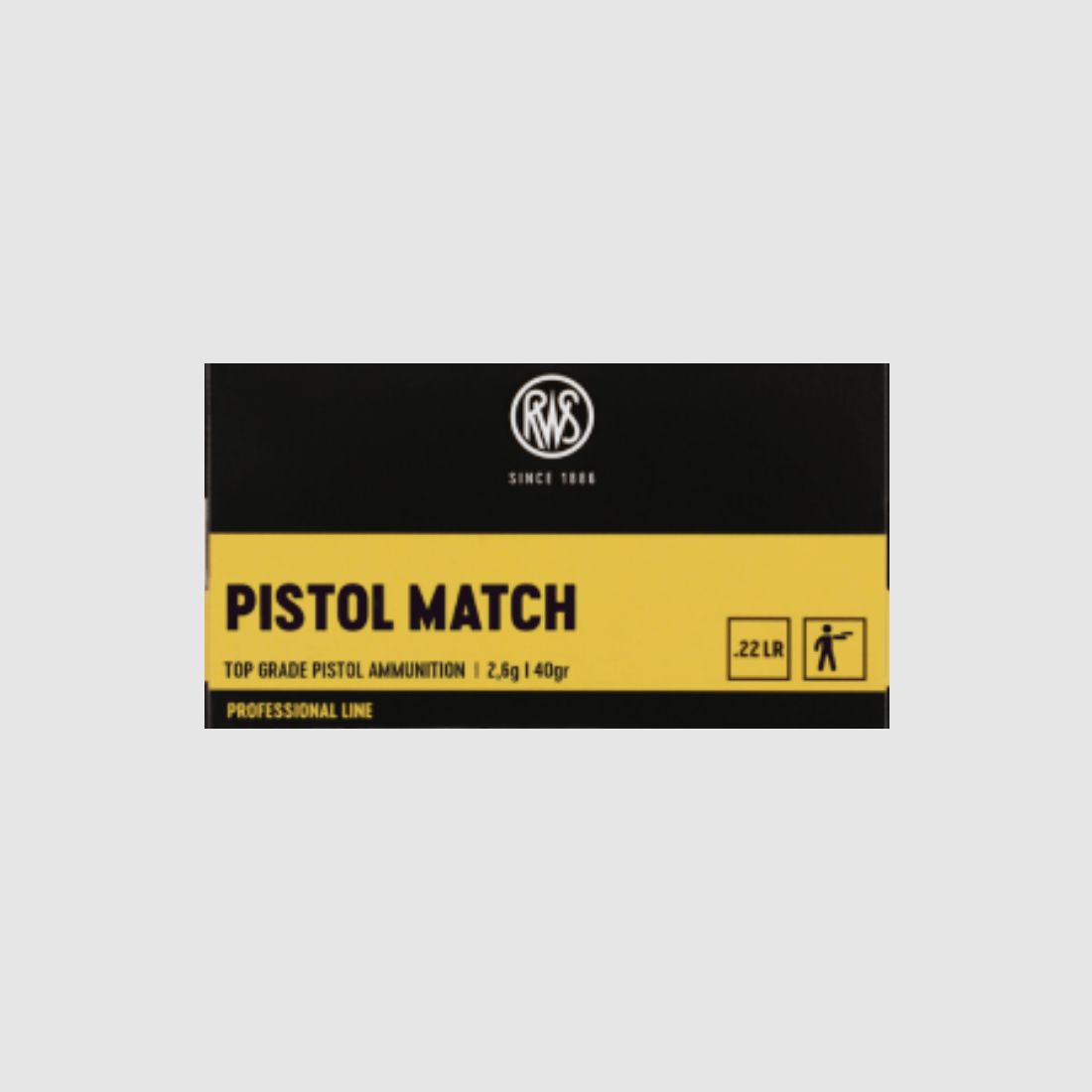 RWS 2132443 PISTOLA MATCH .22lr Munición de Pistol Top Grade 2,6g 40gr Línea Profesional