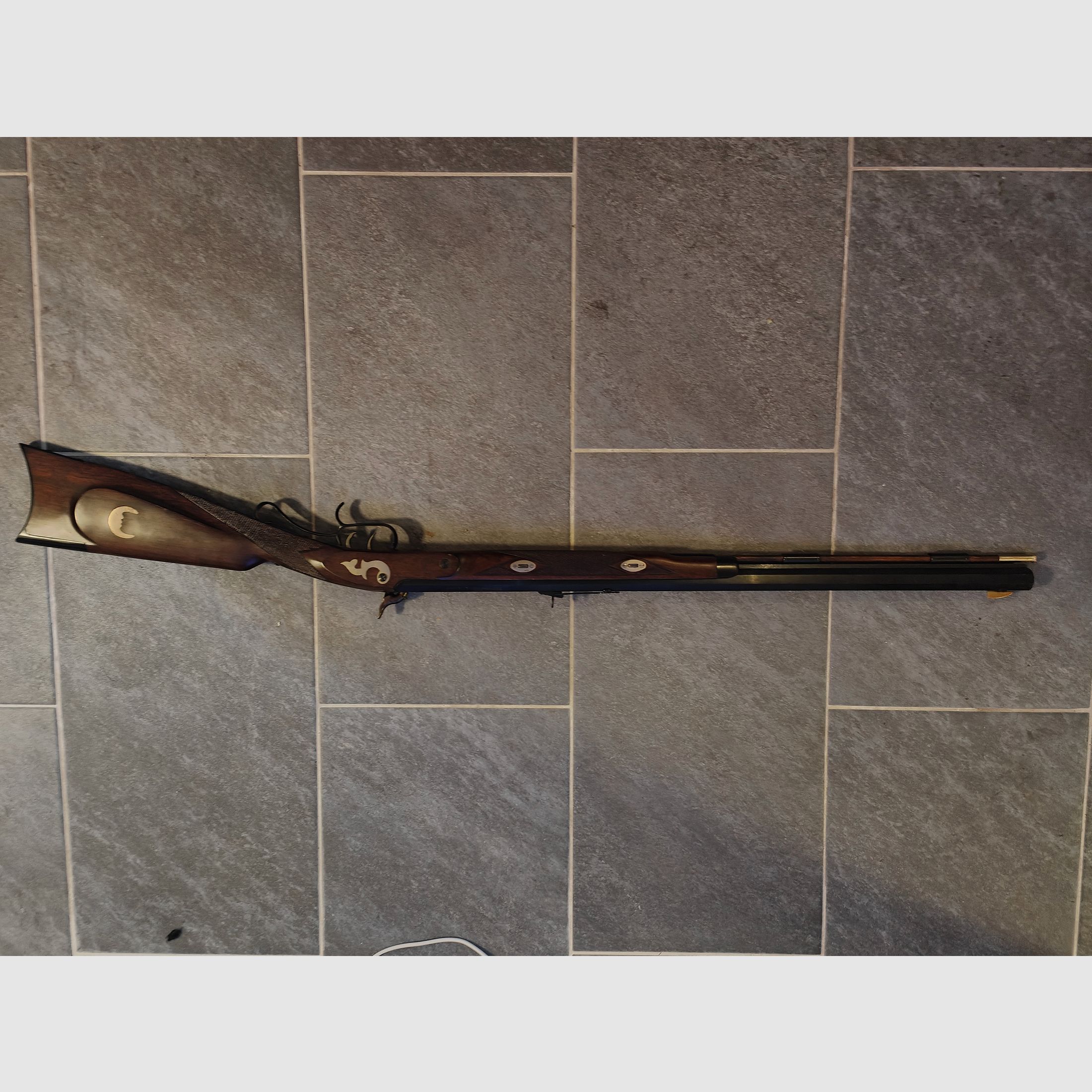 Perkussionsgewehr Kal.45/70 Perk. Länge: ca. 118cm Lauflänge: ca. 74,5cm,