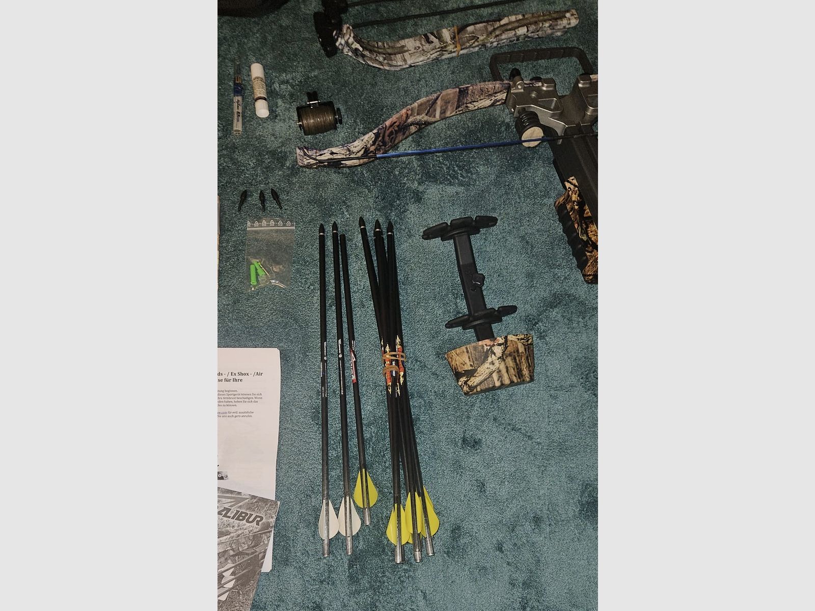 Excalibur Matrix 330 Armbrust + viel Zubehör (Ersatzwurfarme, Tasche, ZF) – sehr guter Zustand