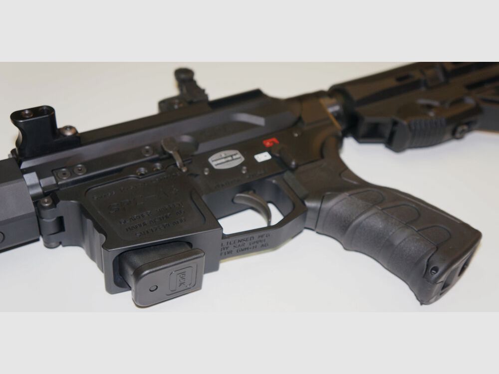 Schwaben Arms GmbH/GWMH Selbstladebüchse GWMH SPC-SPORTER A4 10" (SWISS PISTOL CARBINE) BLACK Kal.9x19 AR15 Glock Magazin