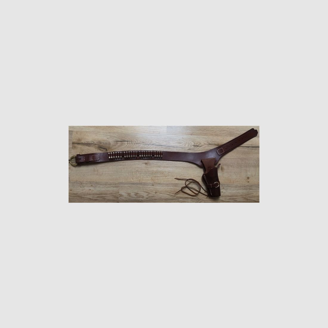 Triple K–Wyoming Western Drop Belt large 110 cm complete with revolver holster and 22 blank cartridges
